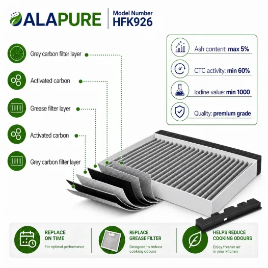 Alapure CleanAir Koolstoffilter geschikt voor Viva 11049701