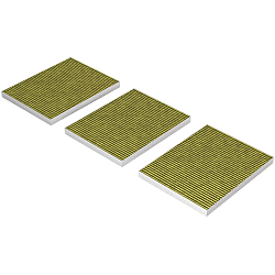Alapure CleanAir Plus Koolstoffilter geschikt voor Bosch 11034226 / 17004035 / DIZ1JX1B6 (3 St.)
