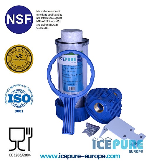 10inch Filterhuisset met Bezinksel Filter van Icepure ICP-PPW10-50
