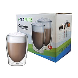 Scanpart Dubbelwandige Cappuccino Thermoglazen van Alapure ALA-GLS31