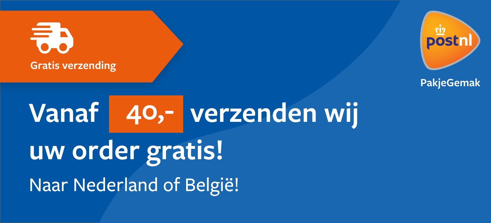 Gratis verzending vanaf €30,-