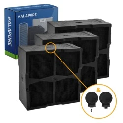 Alapure filter geschikt voor Whirpool Regenereerbaar Koolstoffilter C00725240 Kookplaat (3 St.)