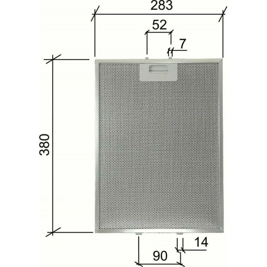 Elica Metaalfilter ACC0000292 380x283x9mm