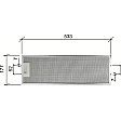 Alapure Metaalfilter geschikt voor Fagor 481248058305 533x177x10mm Alapure Metaalfilter geschikt voor Fagor 481248058305 533x177x10mm