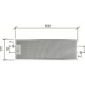 Alapure Metaalfilter geschikt voor Fagor 481248058305 533x177x10mm