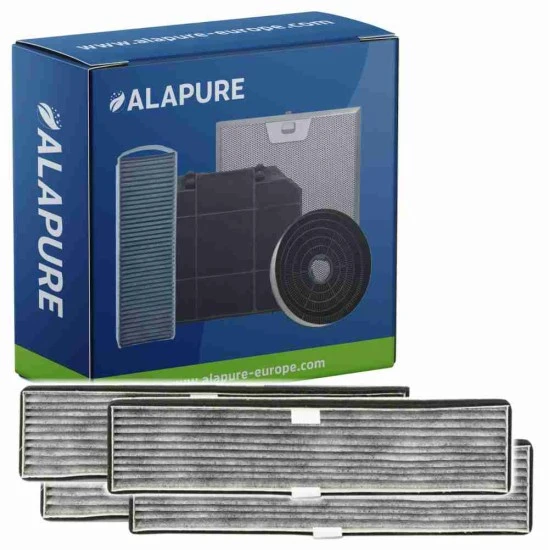 Alapure HFK3990 Compatible met Miele Koolstoffilter DKF21-P / 9720600 (4 St.)