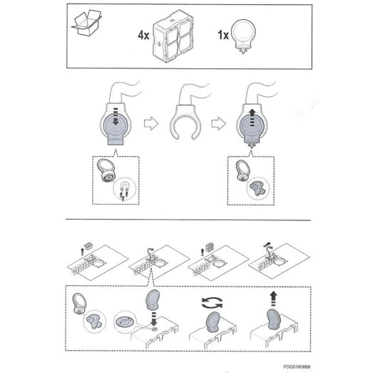 Alapure filter geschikt voor Elica Regenereerbaar Koolstoffilter KIT0120952A / FCB0132356B