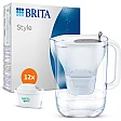 Brita Waterfilterkan Style + MAXTRA PRO Waterfilter 12-pack