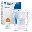 Brita Waterfilterkan Marella Cool 2.4L + 12 Maxtra Pro All-in-1 Waterfilters Wit