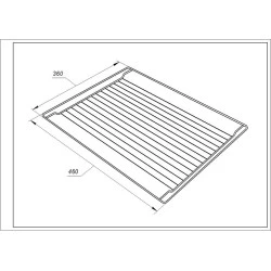 Alapure Grillrooster Oven geschikt voor Beko 462x361mm / 240440246