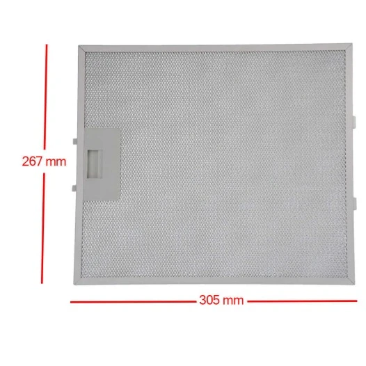Alapure Metaalfilter geschikt voor Whirlpool 480122102168 306x267x9mm