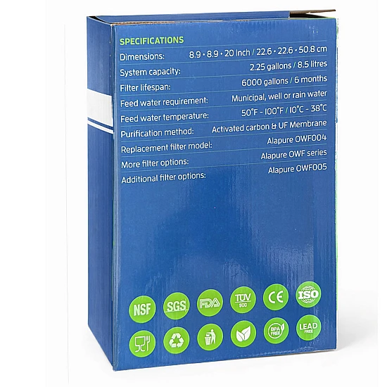 Alapure OWF020 identiek aan Berkey Big RVS 8,5 liter