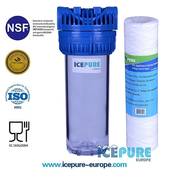 Alapure 10inch Filterhuisset met Bezinksel Filter ALA-PPW10-50 Alapure 10inch Filterhuisset met Bezinksel Filter ALA-PPW10-50