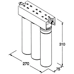 FT-line 3 Inbouw Waterfiltersysteem Zonder Zilver Carbon