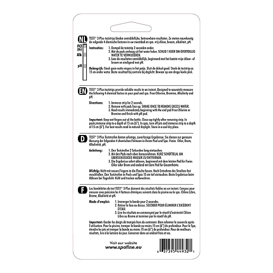 SpaLine Test Strips 3+ / 50 stuks SpaLine Test Strips 3+ / 50 stuks