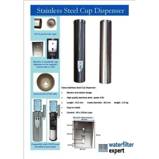 RVS Bekerhouder / RVS Bekerdispenser