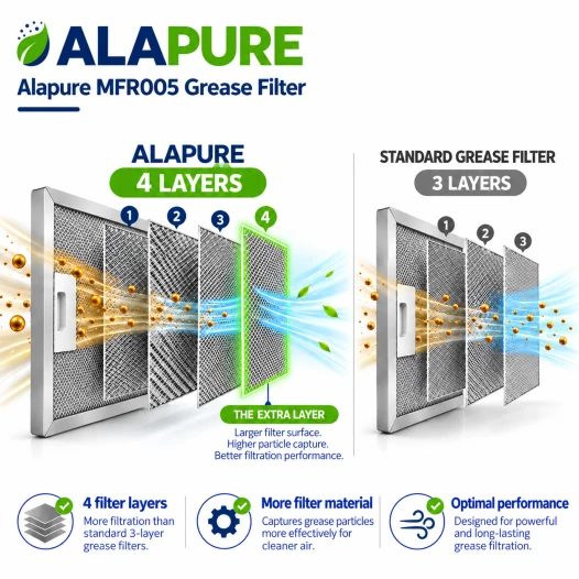 Alapure Metaalfilter geschikt voor Siemens 703451 / 00703451 358x265mm