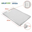 Alapure Metaalfilter geschikt voor Siemens 703451 / 00703451 358x265mm