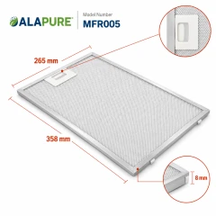 Alapure Koolstoffilter geschikt voor Bosch 703451 / 00703451 358x265mm