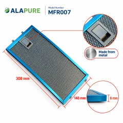 Alapure Metaalfilter geschikt voor Novy 563-8045 / 6830020 308x148mm