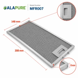 Alapure Metaalfilter geschikt voor Novy 563-8045 / 6830020 308x148mm