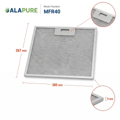 Alapure Metaalfilter geschikt voor Ikea 4055250429 304x267x9mm