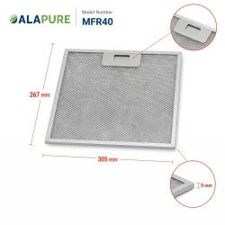 Alapure Metaalfilter geschikt voor Climadiff AF600B / AF900 304x267x9mm
