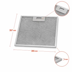 Whirlpool Metaalfilter 480122102168 306x267x7mm