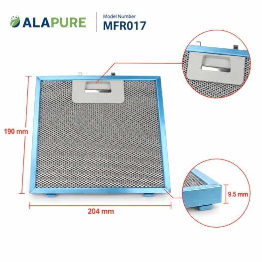 Alapure Metaalfilter geschikt voor Falmec 190x204x9,5mm 101080134