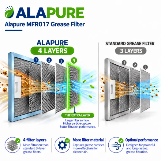 Alapure Metaalfilter geschikt voor Falmec 190x204x9,5mm 101080134
