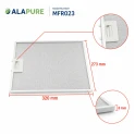 Alapure Metaalfilter geschikt voor Beko 129730007 / 115657 320x273x8mm