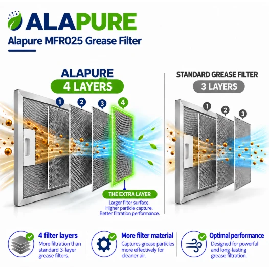 Alapure Metaalfilter geschikt voor Hygena 08087609 298x238