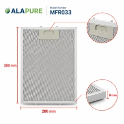 Alapure Metaalfilter geschikt voor Klarstein 10035418 280x380mm