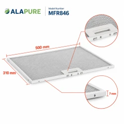 Alapure Metaalfilter geschikt voor Neff 432785 / 00432785 310x500x7mm