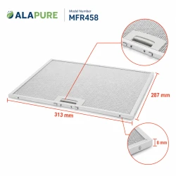 Alapure Metaalfilter geschikt voor Neff 672373 / 00672373 313x287x8mm