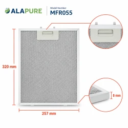 Alapure Metaalfilter geschikt voor Pelgrim 18831 / 88017203 318x258x8mm