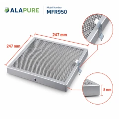 Alapure Metaalfilter geschikt voor Novy 563-8010A / 906109 / 247x247mm