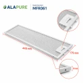 Alapure Metaalfilter geschikt voor Neff 352813 / 00352813 445x175mm