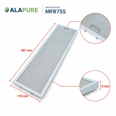Alapure Metaalfilter geschikt voor AEG 50287156009 497x170mm