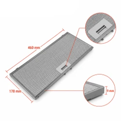 Hotpoint-Ariston Metaalfilter 481248058314 458x175x8mm 