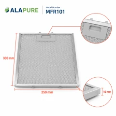 Alapure Metaalfilter geschikt voor Amica 1006926 300x250x8mm
