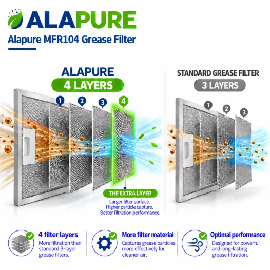 Alapure Metaalfilter geschikt voor Juno 80877780 300x430x10mm