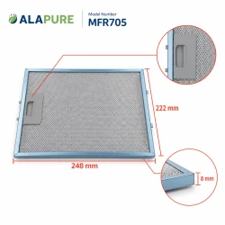 Alapure Metaalfilter geschikt voor AEG 50299664008 222x248mm