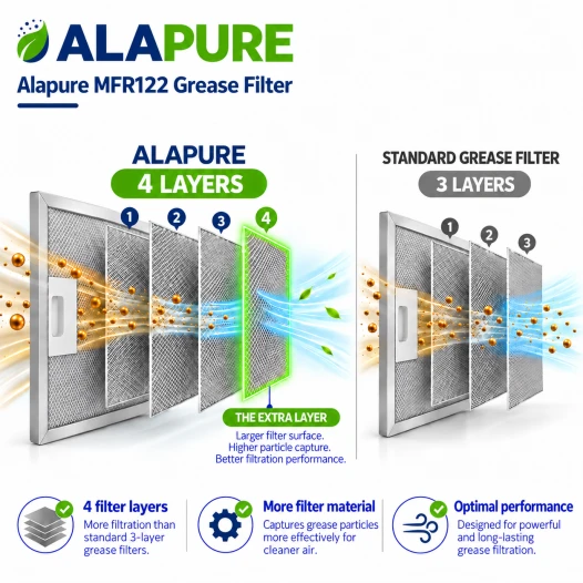 Alapure Metaalfilter geschikt voor Etna 127036 320x258x8mm