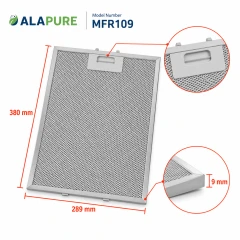 Alapure Metaalfilter geschikt voor Elica 380x290mm GF03RB