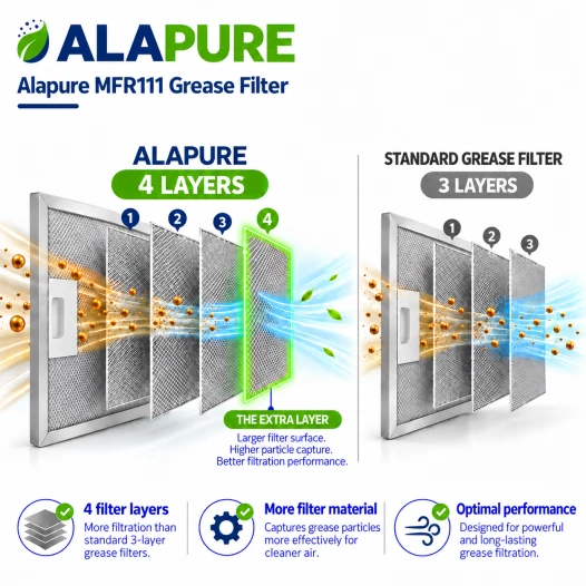 Alapure Metaalfilter geschikt voor Zanker 80877665 342x285x8mm
