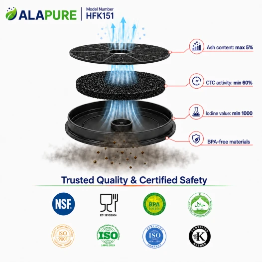 Alapure Koolstoffilter geschikt voor Airlux 89000751 / D180 / 34468 / CR300 / CHF180/B