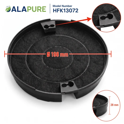 Alapure Koolstoffilter geschikt voor Zanussi MCFE39 / 9029801421 / 9029793586 / Type 29