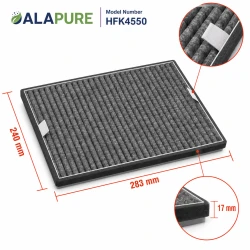 Alapure HFK4560 Compatibel met Miele Koolstoffilter DKF16-P / 7932320 ​(2 St.)