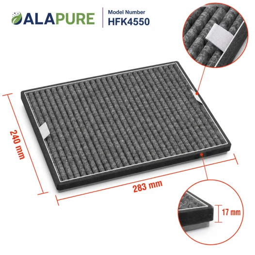 Alapure HFK4550 Compatible met Miele Koolstoffilter DKF12-P / DUMF12